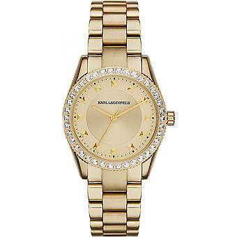 Karl lagerfeld petite stud Quartz Analog Women's Watch with Stainless Steel Gold-Plated Bracelet KL2807