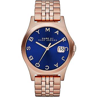 Marc by Marc Jacobs Slim Quartz Analog Women's Watch with Stainless Steel Bracelet Gold Plated MBM3316