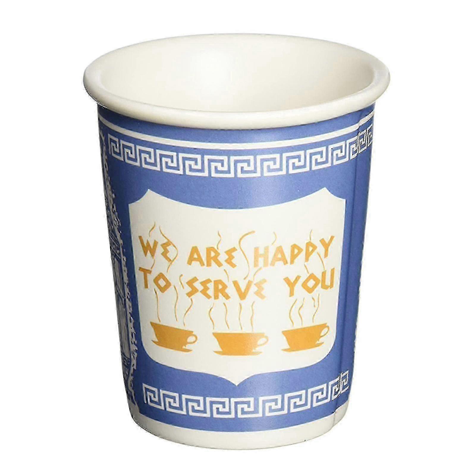 300ml Blue White Retro Ceramic Cup