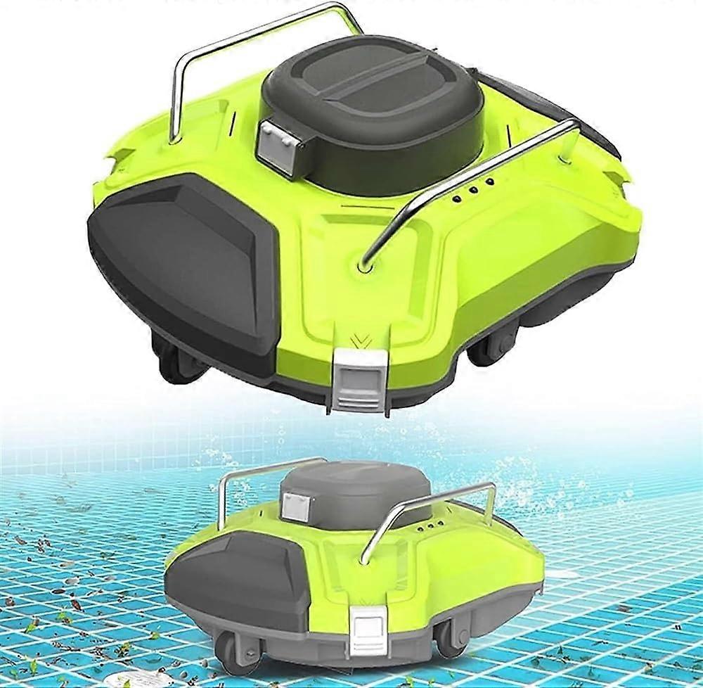 Wireless Rechargeable Robotic Pool Cleaner with Automatic Route Planning for Deep Cleaning
