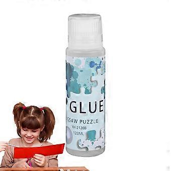 Puzzle Glue 120ml with Builtin Sponge Applicator, Fast Dry PVA Jigsaw Puzzle Sealer for Glossy Clear Finish
