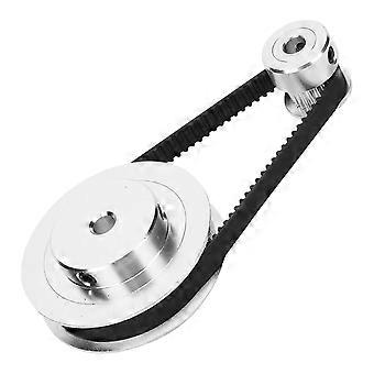 GT2 Aluminum Timing Pulley Set, 20-60 Teeth, 6mm Rubber Timing Belt with Allen Key, Compatible with 3D Printers