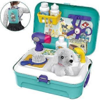 Dog Salon Vet Role Play Set With 16 Accessories