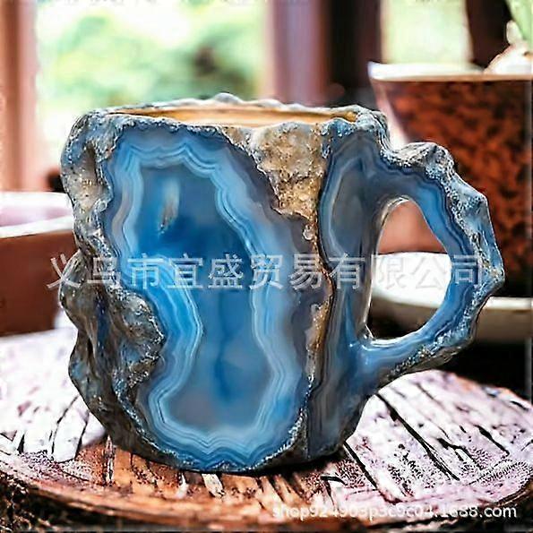 Resin Mineral Effect Square Mug