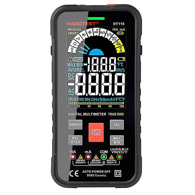 Auto Range 1000v 10a True Rms Digital Smart Multimeter Portable Ac Dc Tester