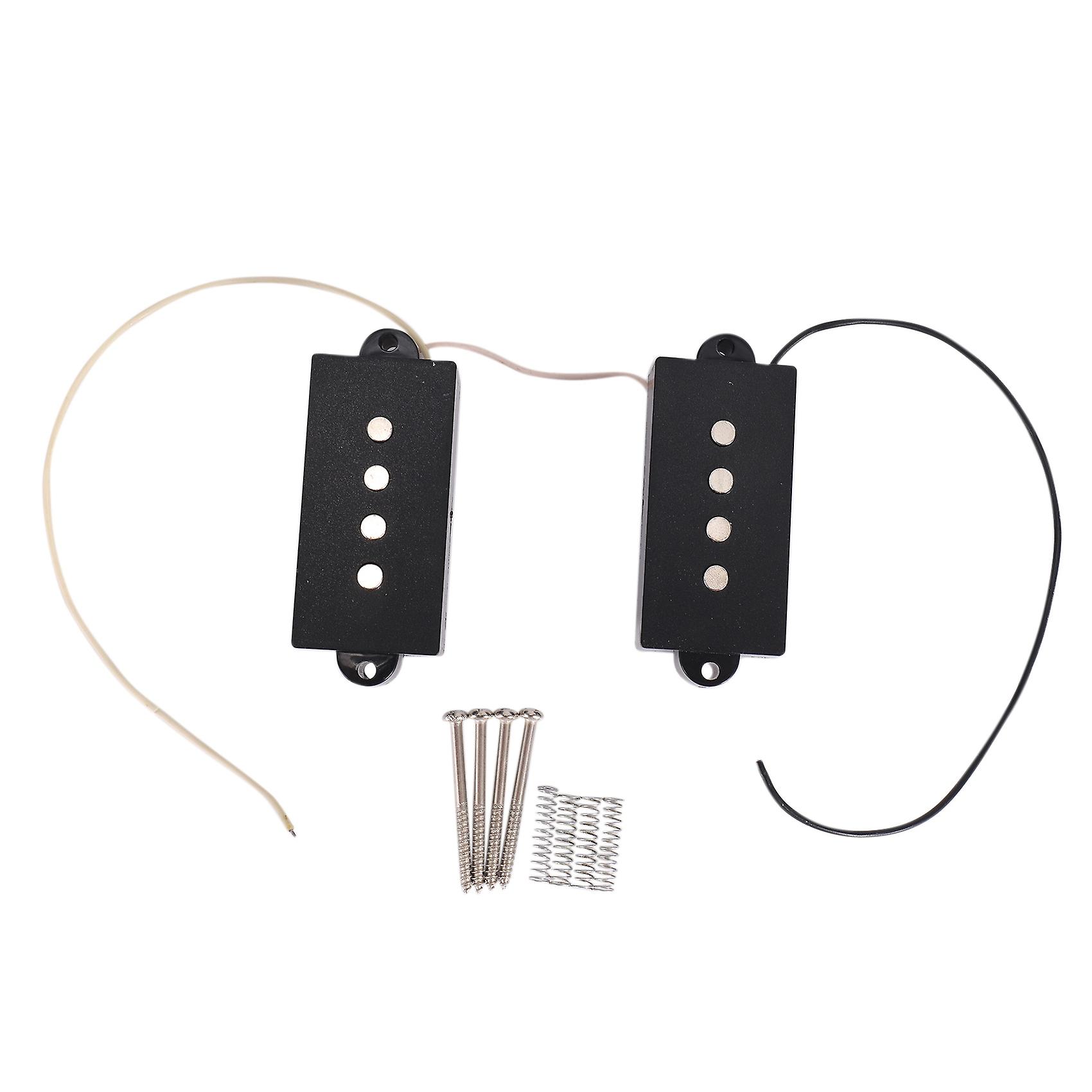 P Bass Pickup Humbucker Pickup For 4 String P Bass Replacement Part, Black