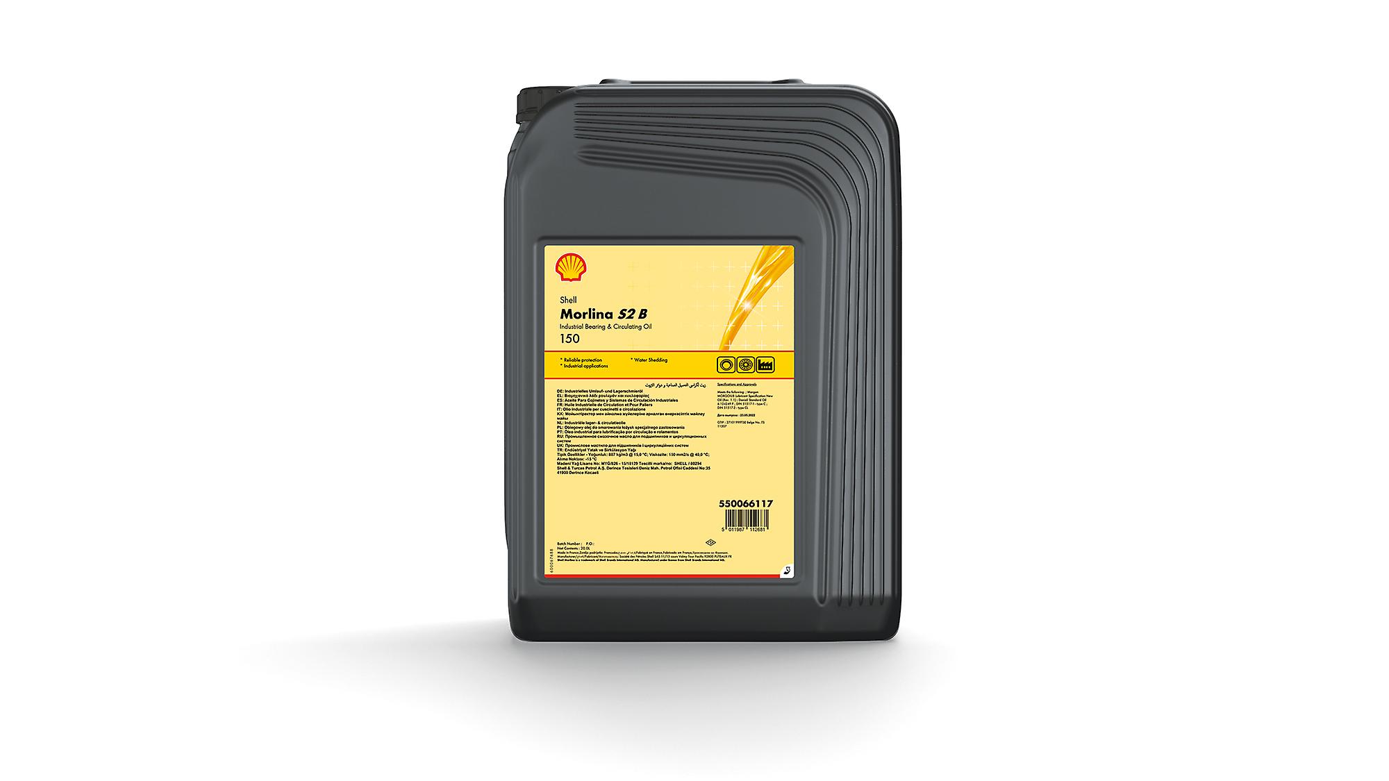 Shell 550026432 Morlina S2 B 220 Industrial Bearing And Circulating Oil 20L