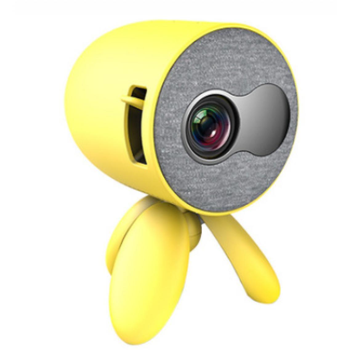 Mini Projector 3.5mm Audio Phone Screen Update Pocket Portable Cute Video Player Gift For Kids(yellow)