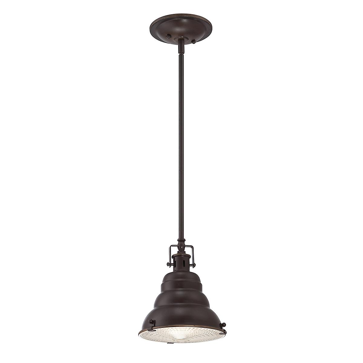 East Vale 1 Light Dome Ceiling Mini Pendant Palladian Bronze, E27