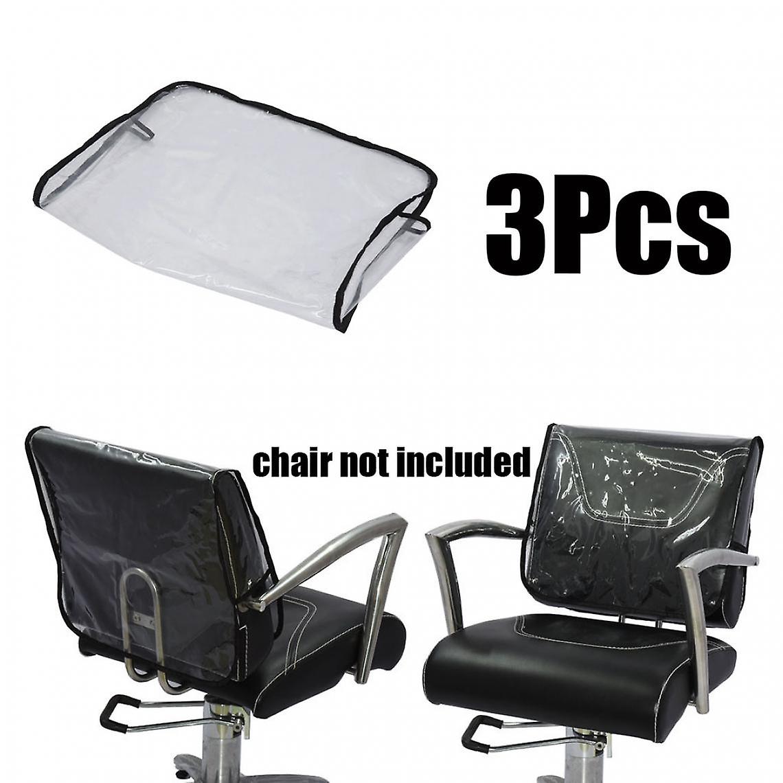 3xclear Chair Back Cover For Beauty Salon Spa Barber Chair Pvc 3 Pieces