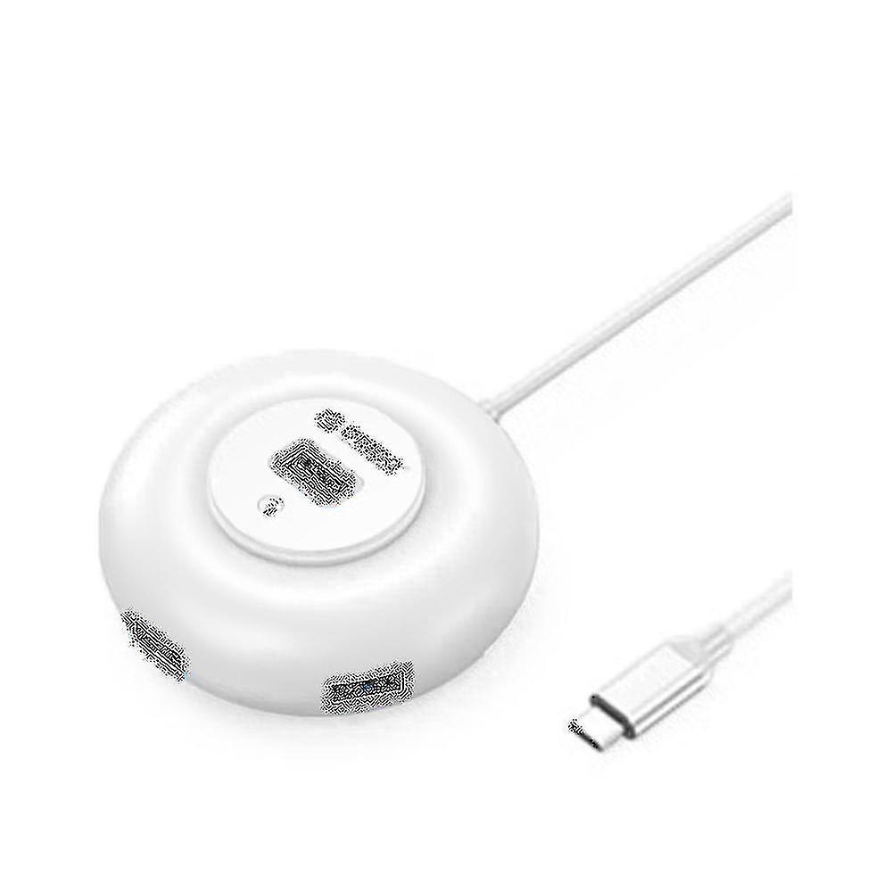 Portable Supports Hot-swappable Transport-stable Usb 3.0 Hub Circular Hub Docking Stations,white Y