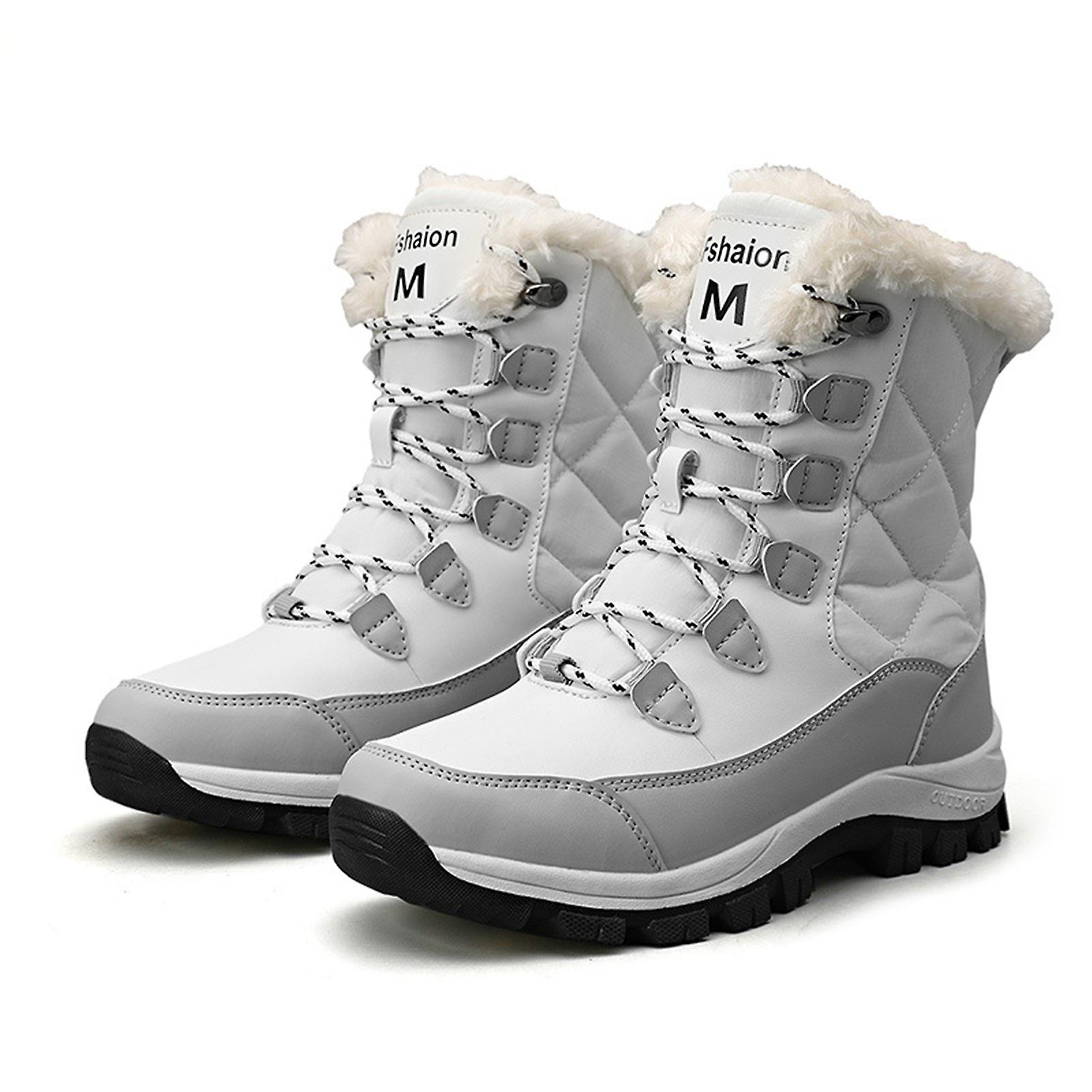 Womens Solid Casual Ankle Snow Booties Comfortable Without Grinding Feet