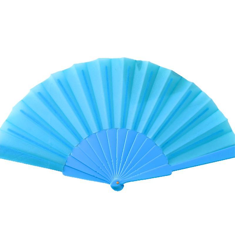 Dance Fan Summer Decorative Plastic Frame Portable Handheld Folding Fabric Fan Photography Props