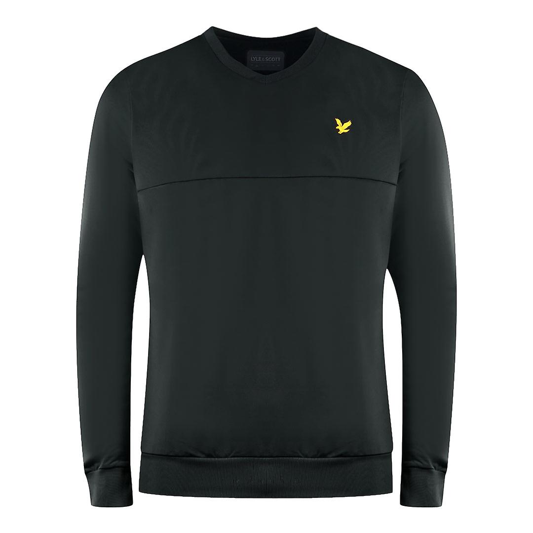 Lyle & Scott V-Neck Colour Block Midlay Black Jumper