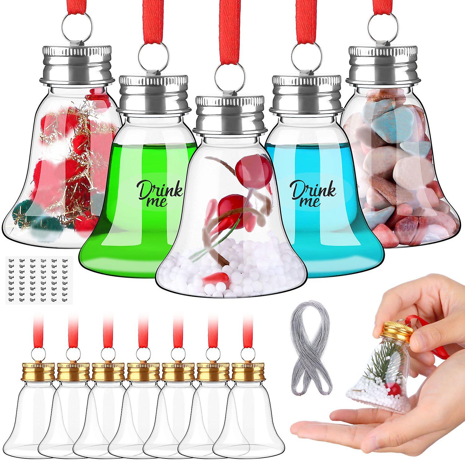 16Pcs Christmas Booze Balls with 48Pcs Stickers