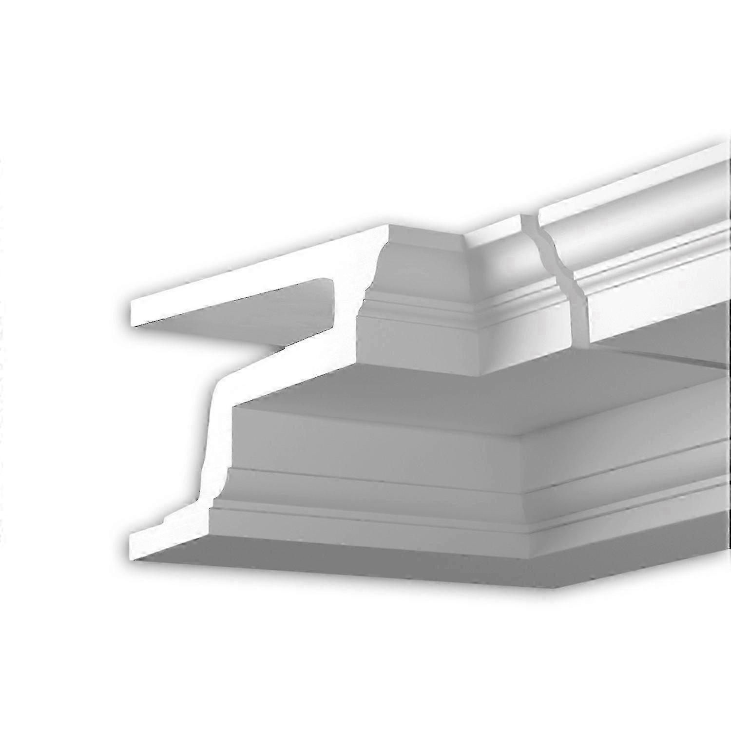 Profhome Decor 1 x Internal angle joint element 431121 Profhome white Rigid polyurethane foam pre-primed lightweight, sturdy