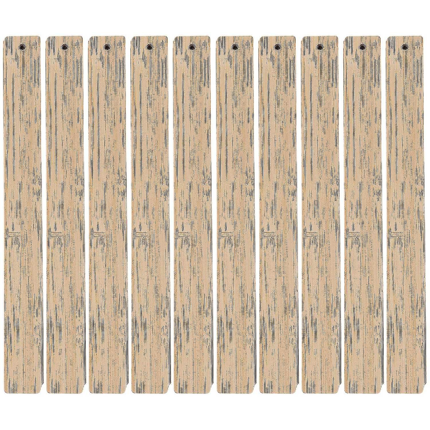 10pcs Diy Blank Bookmarks Unfinished Hanging Tag Tags