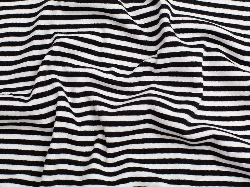 Minerva Tubular Ribbing Stretch Knit Fabric Black - per metre