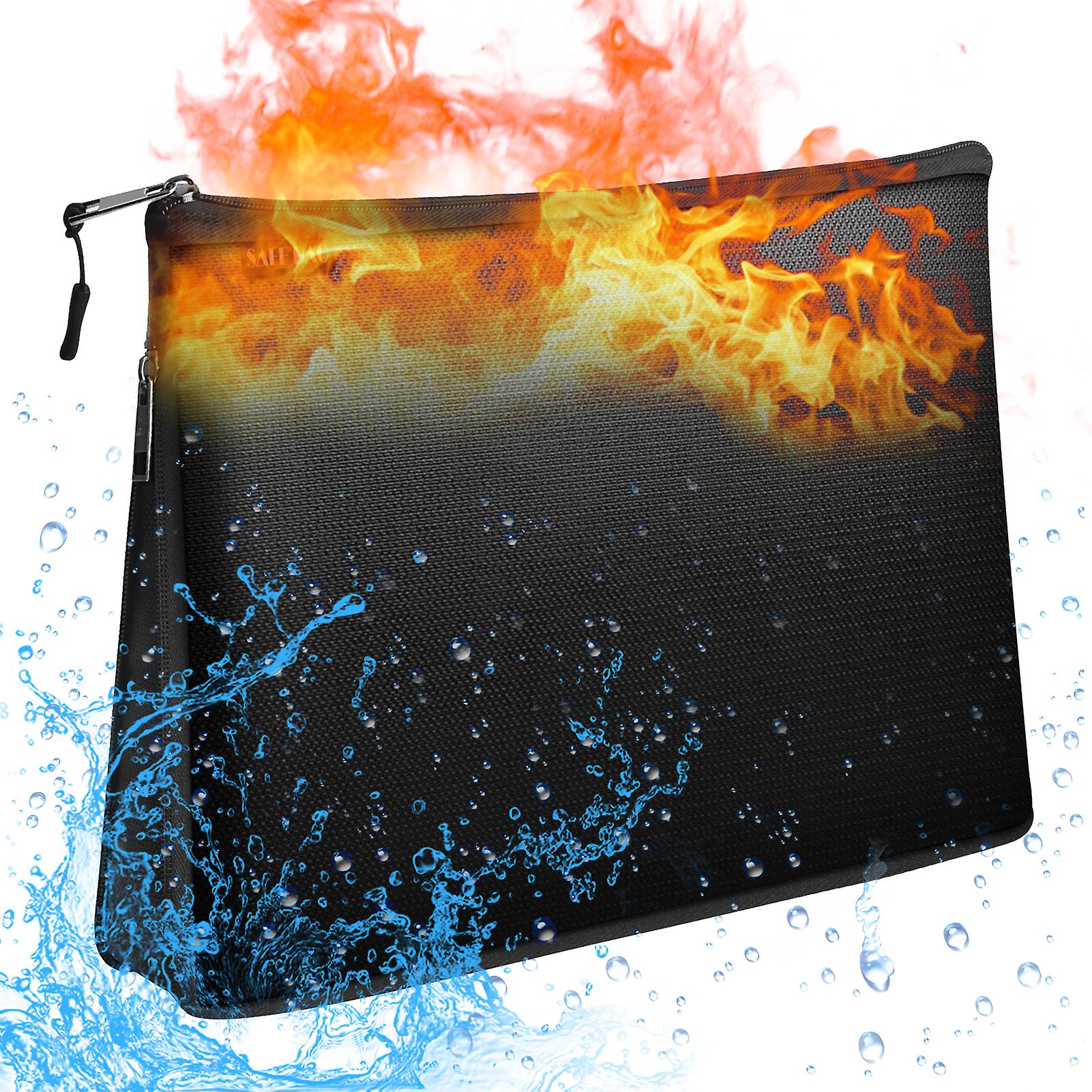 Fireproof Safe Money Bag Fire And Water Resistant Expandable Document Bag