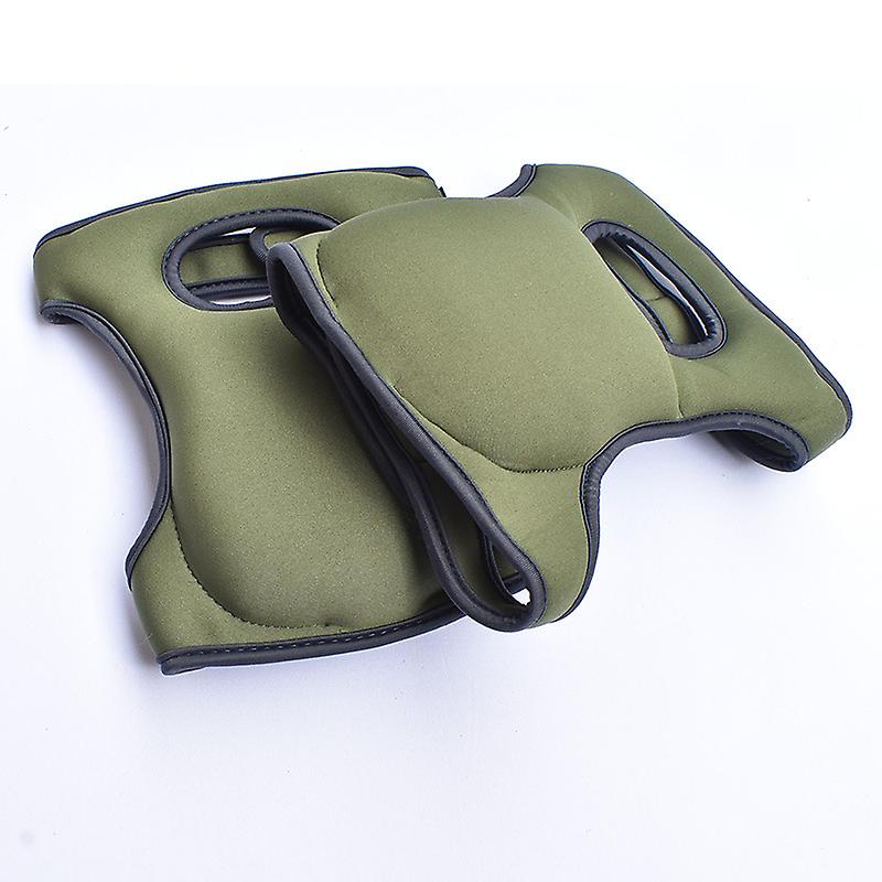 Green 1 pair soft foam gardening knee pads with double straps for garden cleaning, floor cleaning.