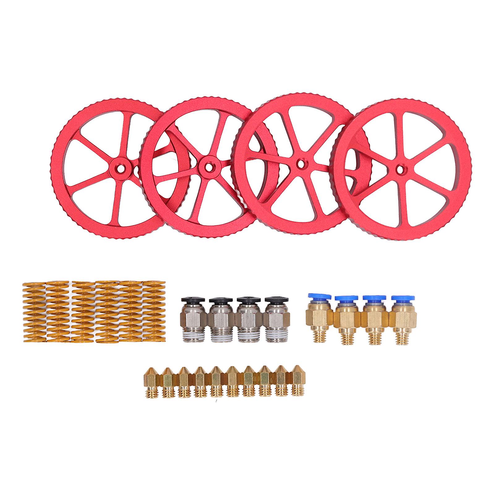 MK8 Nozzle Spring Extruder Connector 3D Printer Hand Twists Leveling Nut Set for Ender 3