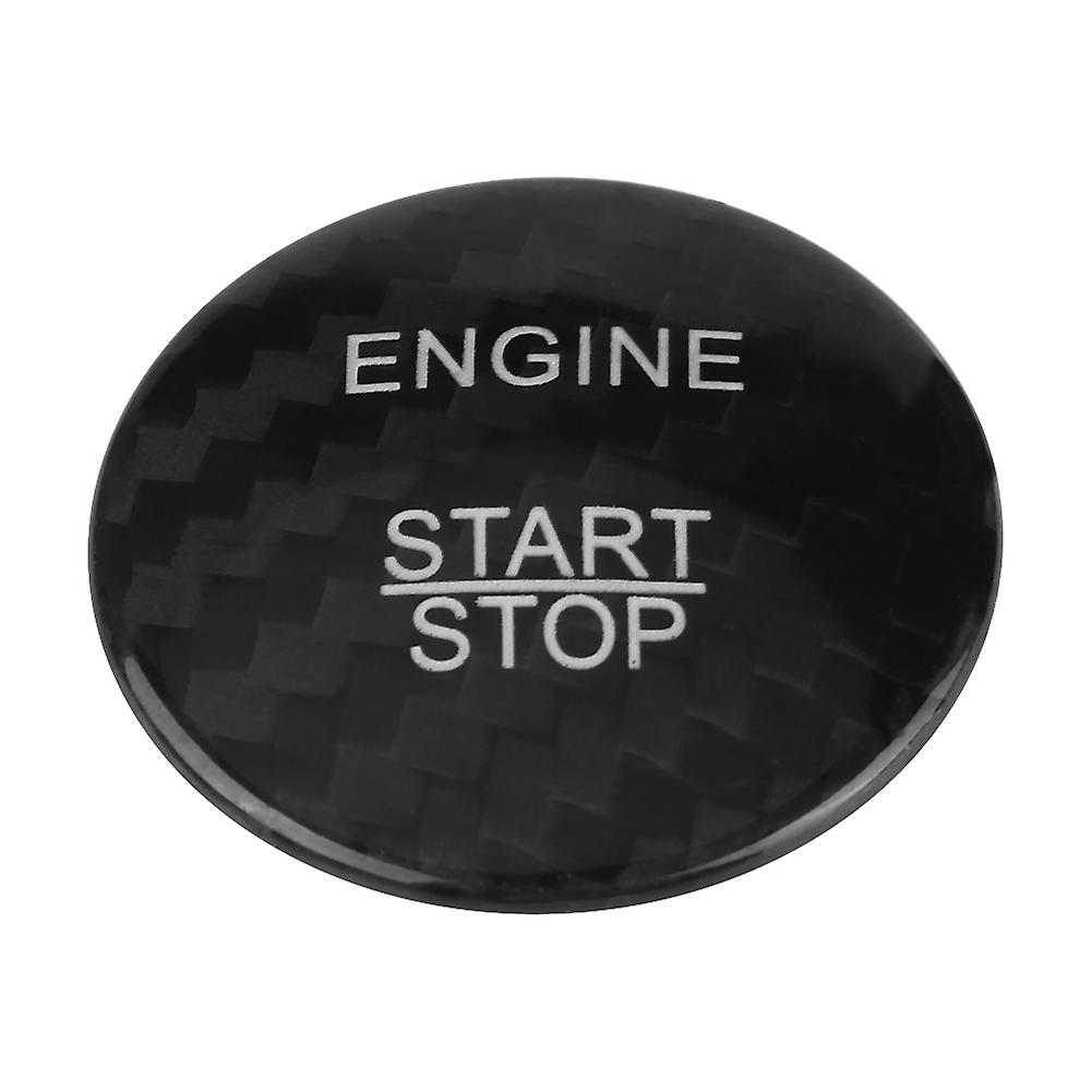 Engine Start Button Trim,Black Carbon Fiber Engine Engine Stop Button Cover Engine Start Button Sticker Cutting-Edge Features