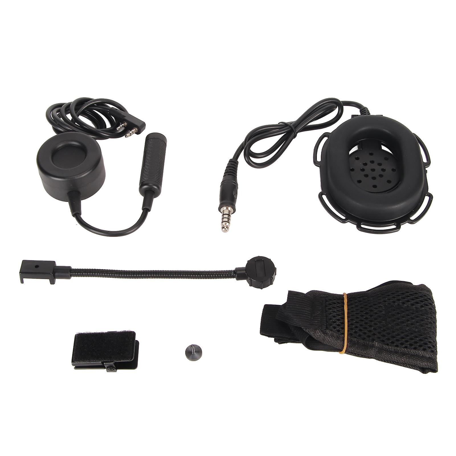 Walkie Talkie Headset with Mic Waterproof 2 Pin K Plug 2 Way Radio Headset with PTT Adapter for Kenwood for HYT for TYT