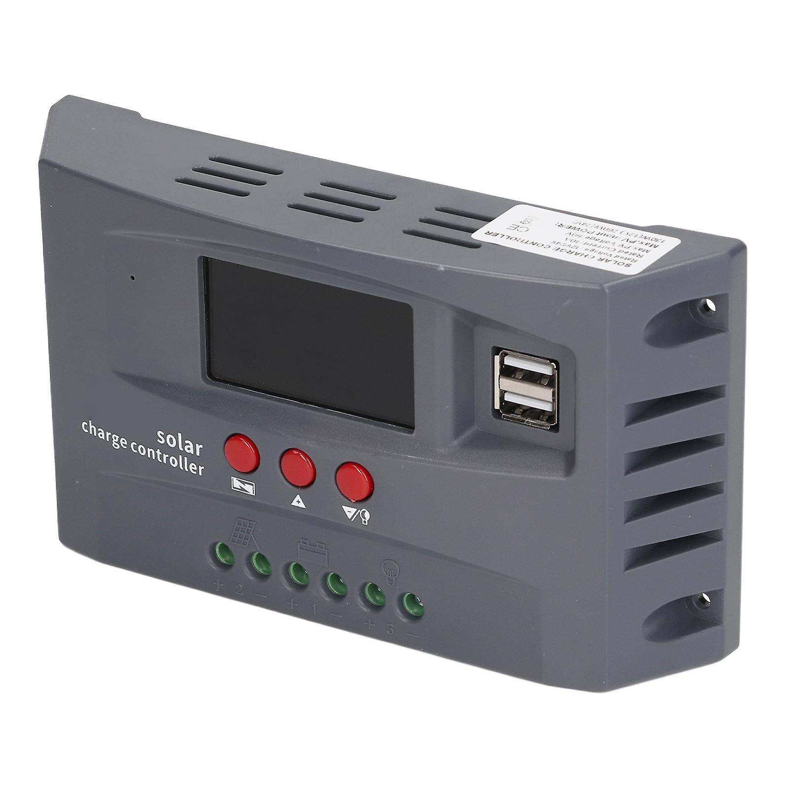 Solar Charge Controller MPPT 12V 24V 10A LCD Colourful Screen Photovoltaic Regulator 