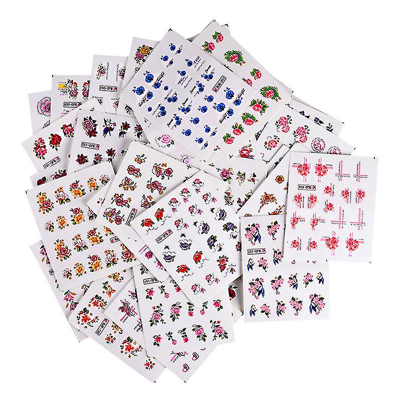 55sheets Nail Flower Stickers