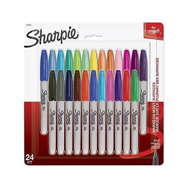 Sharpie Electro Pop Permanent Markers, Fine Tip, 24 Count