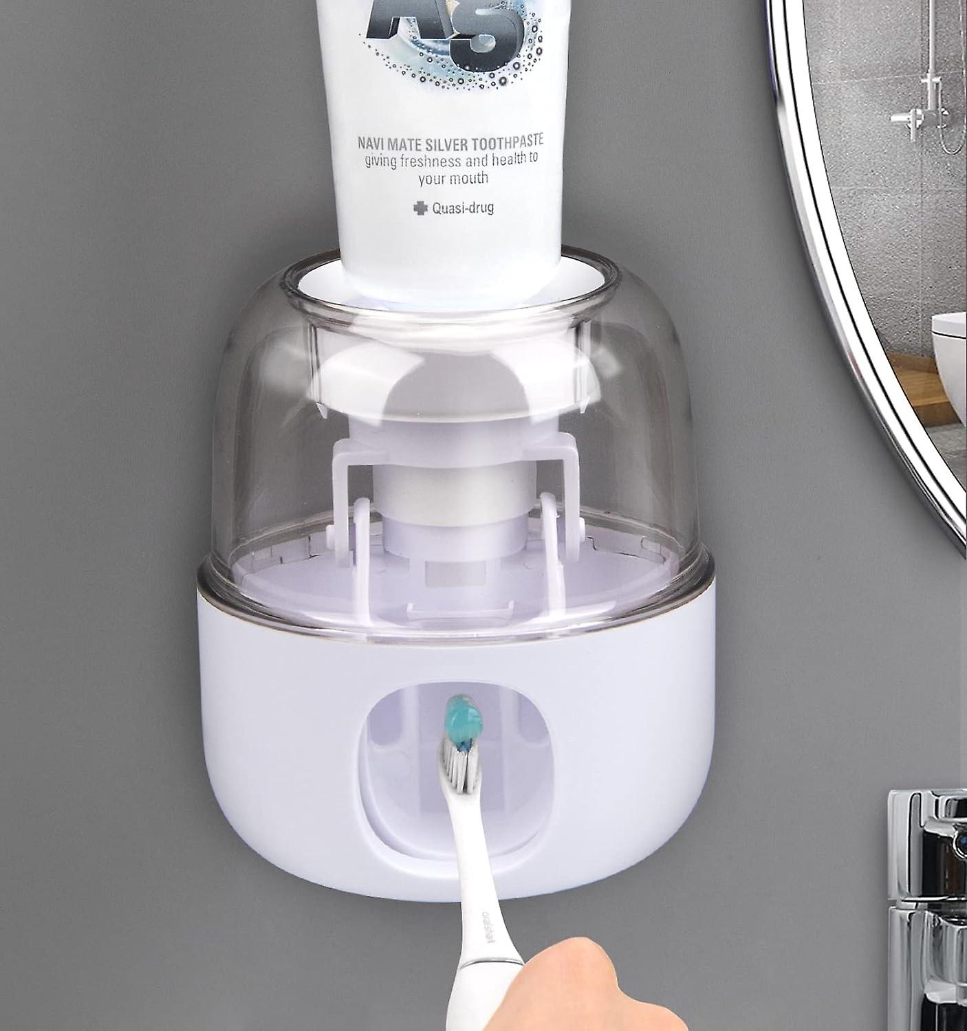 Automatic Toothpaste Dispenser for Kids - Wall Mounted Dustproof Toothpaste Squeezer, No Mess Hands 