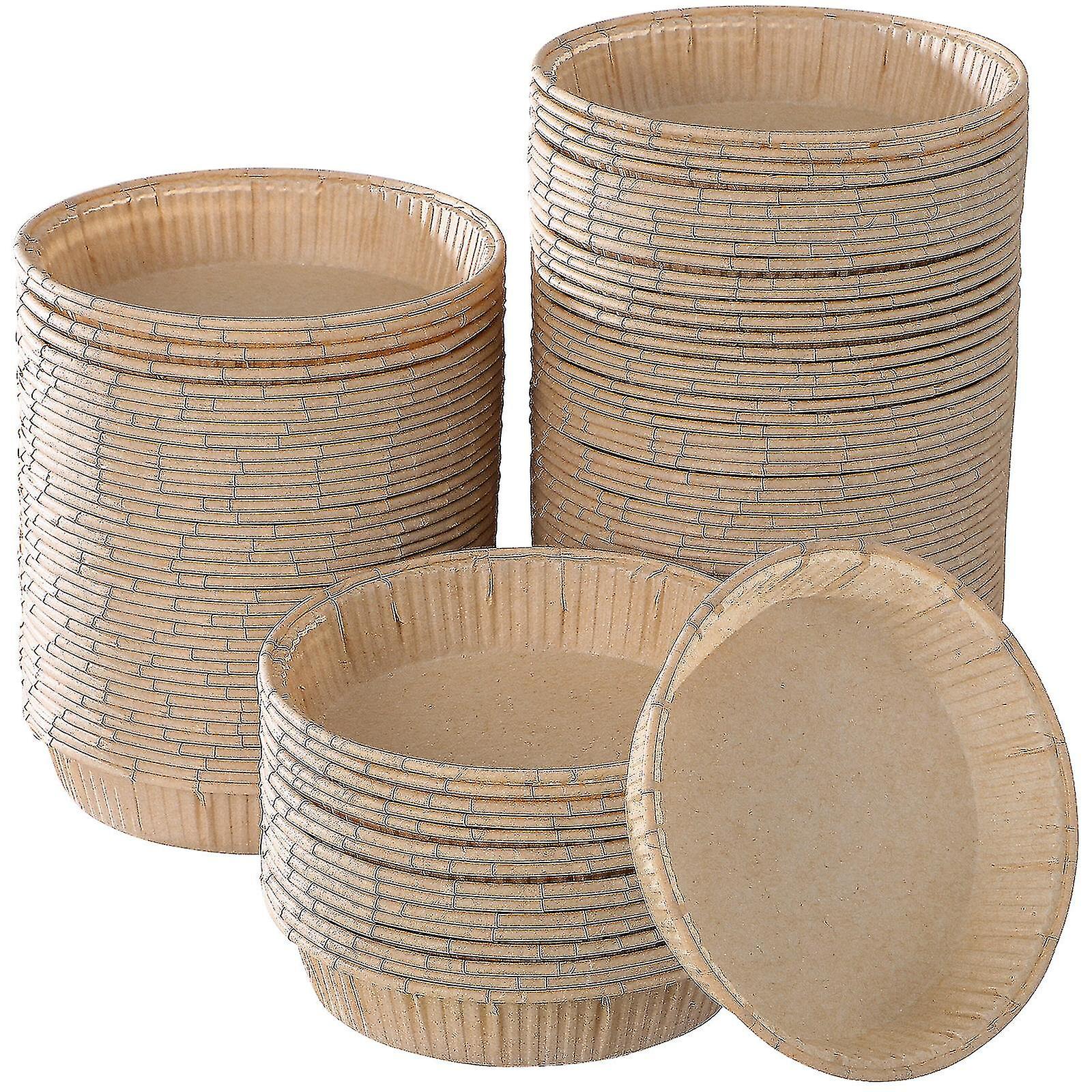 丸底の小さいパイ鍋オーブン電子レンジの安全なベーキングカップを焼くための100個のミニタルト鍋