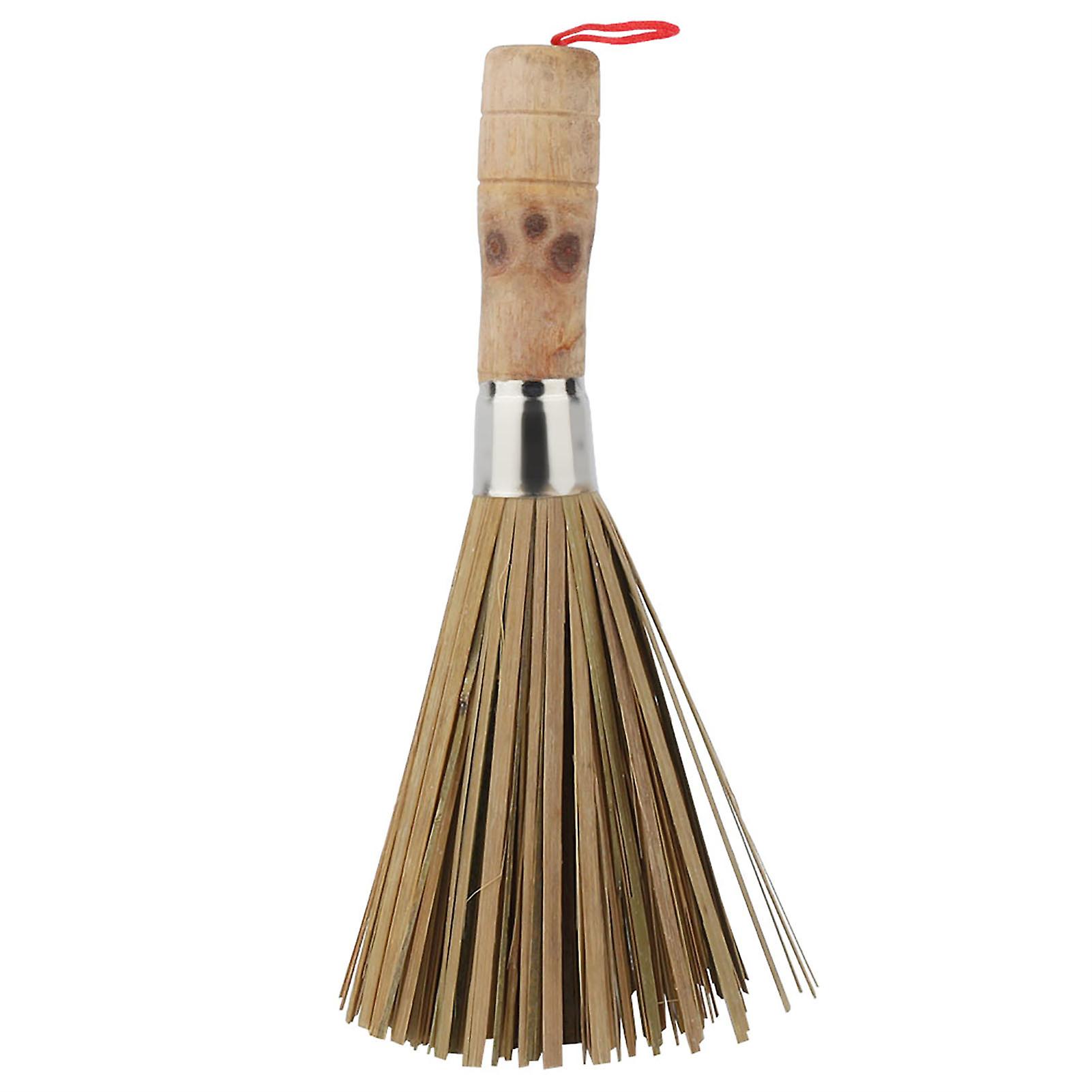 Bamboo Pot Scrubber Long Handle Dishwashing Brush Natural Bamboo Kitchen Tools