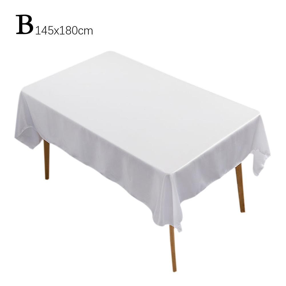 White 145cm*180cm(B)$High-end hotel banquet wedding scene solid color rectangular glossy section cloth table white ding tablecloth