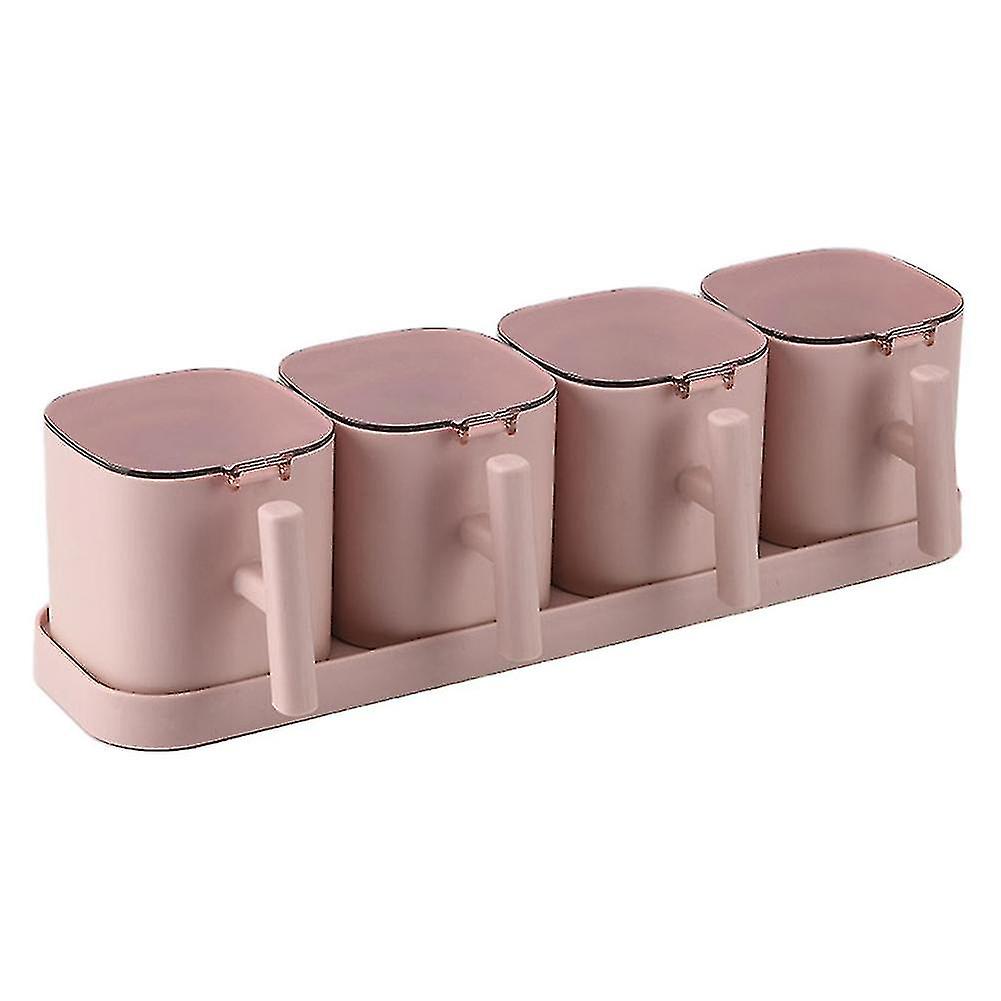 Spices Box Pepper Spice Shaker Kitchen Condiment Jars With Spoons D