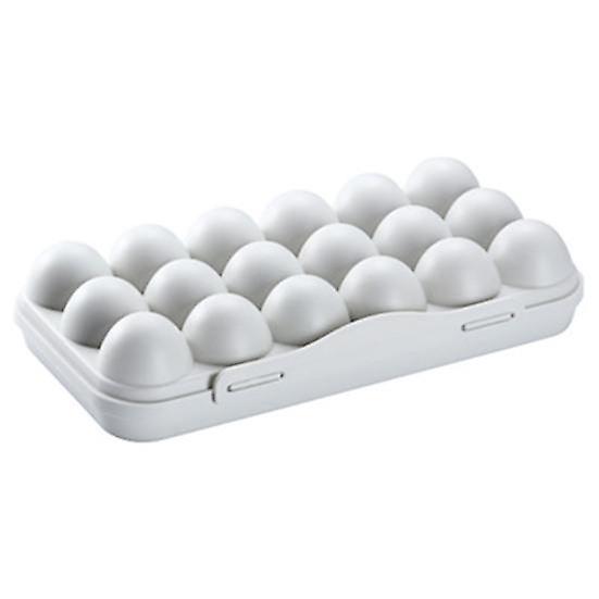 12Grids/18Grids Egg Organizer Temperature Resistant Anti-slip PP Practical Tray Storage Box with Lid for Fridge