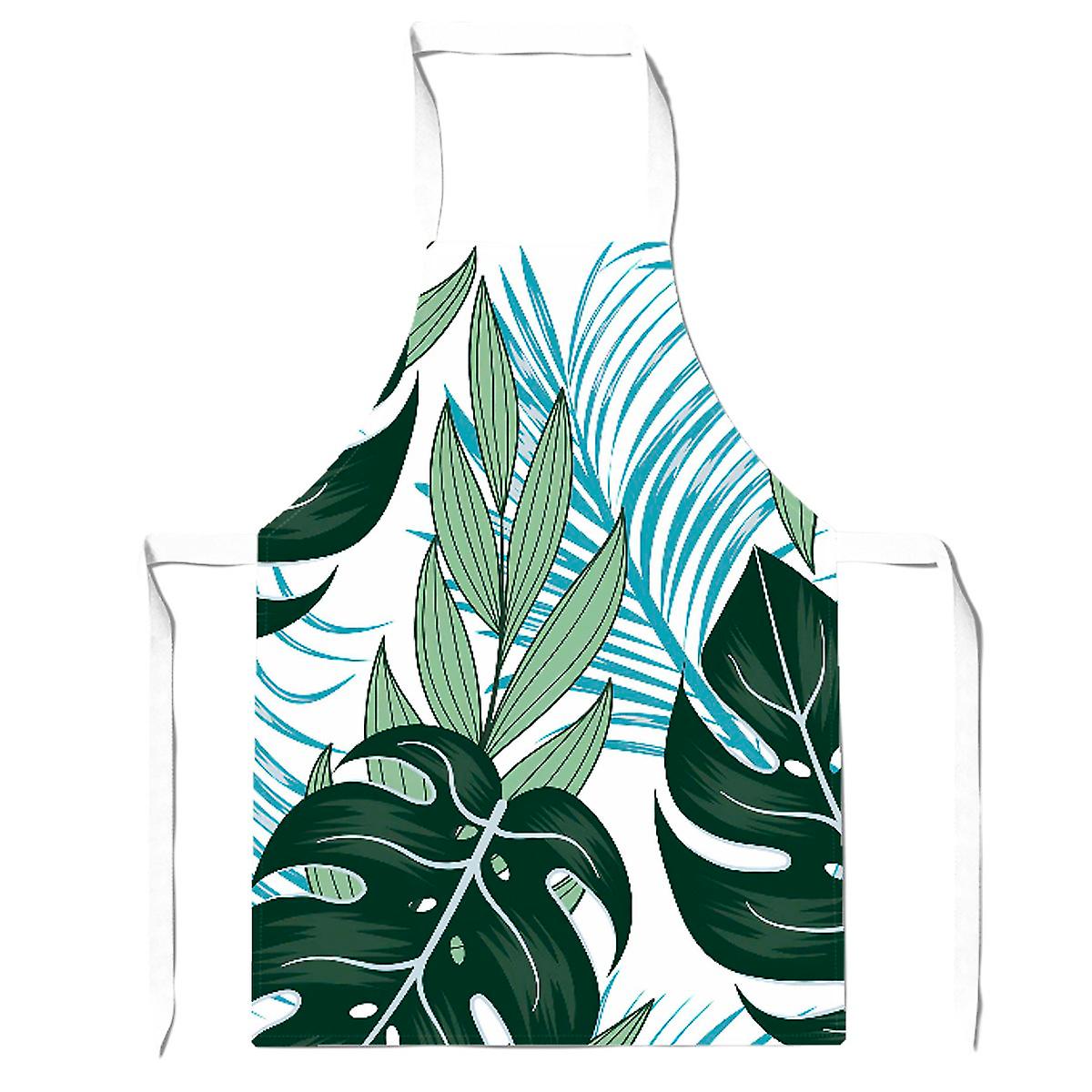 Tropical Pattern With Bright Plants And Flowers Apron