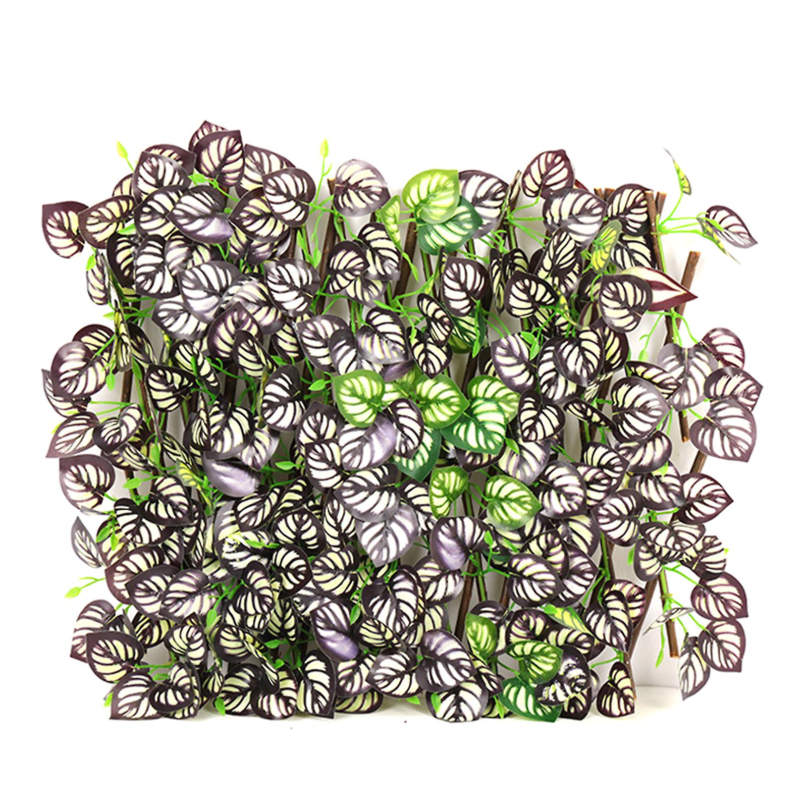 Telescopic Fence Retractable Realistic Wood Fake Leaf Simulation Fence for Balcony