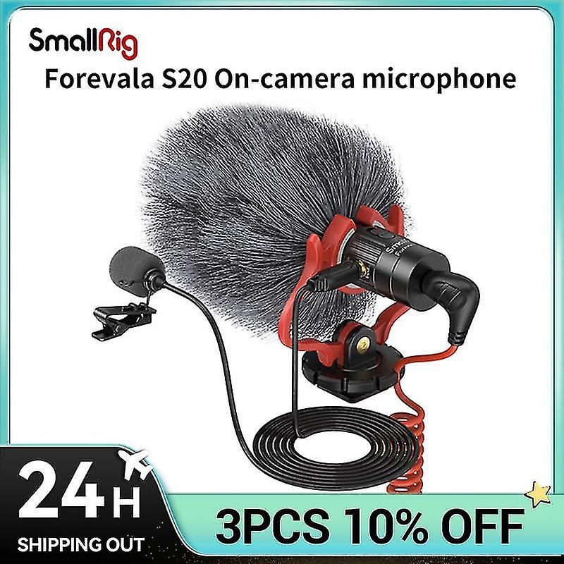 Smallrig S20 On-camera Microphone With Shock Mount Video Microphone Stereo Mic For Dslr Cameras For 