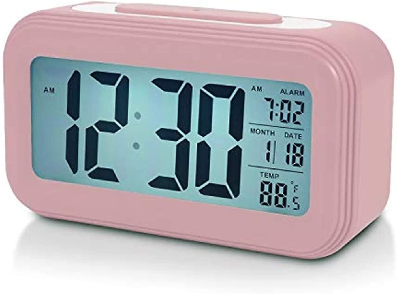 Battery Digital Alarm Clock For Bedroom, Lcd Display Bedside Alarm Clock With Snooze