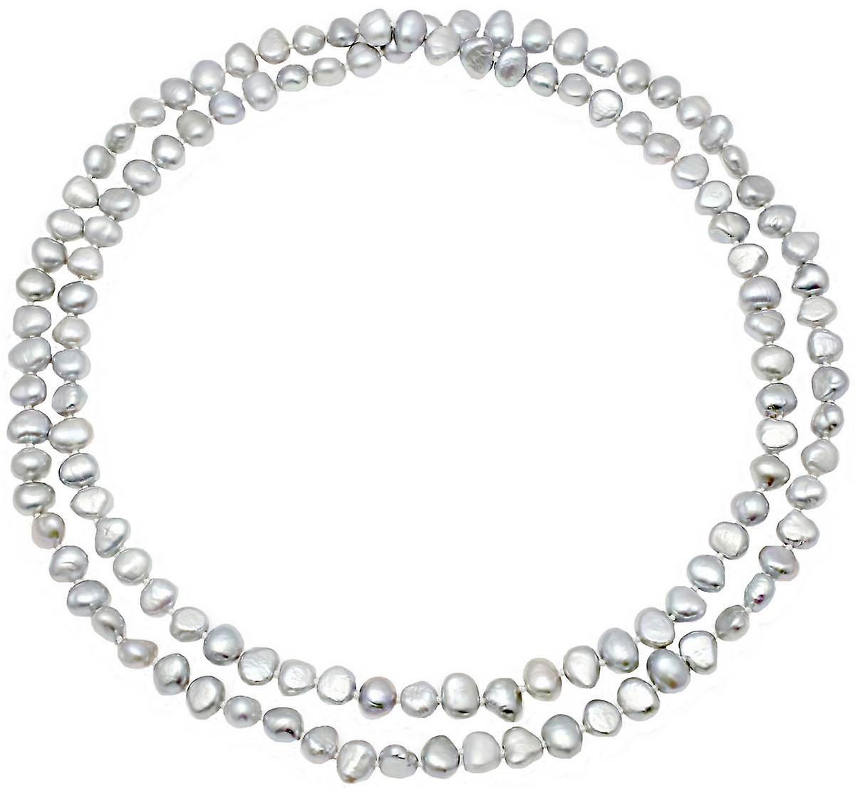 Pearls of the Orient Margarita Freshwater Pearl Loop Collier - Gris