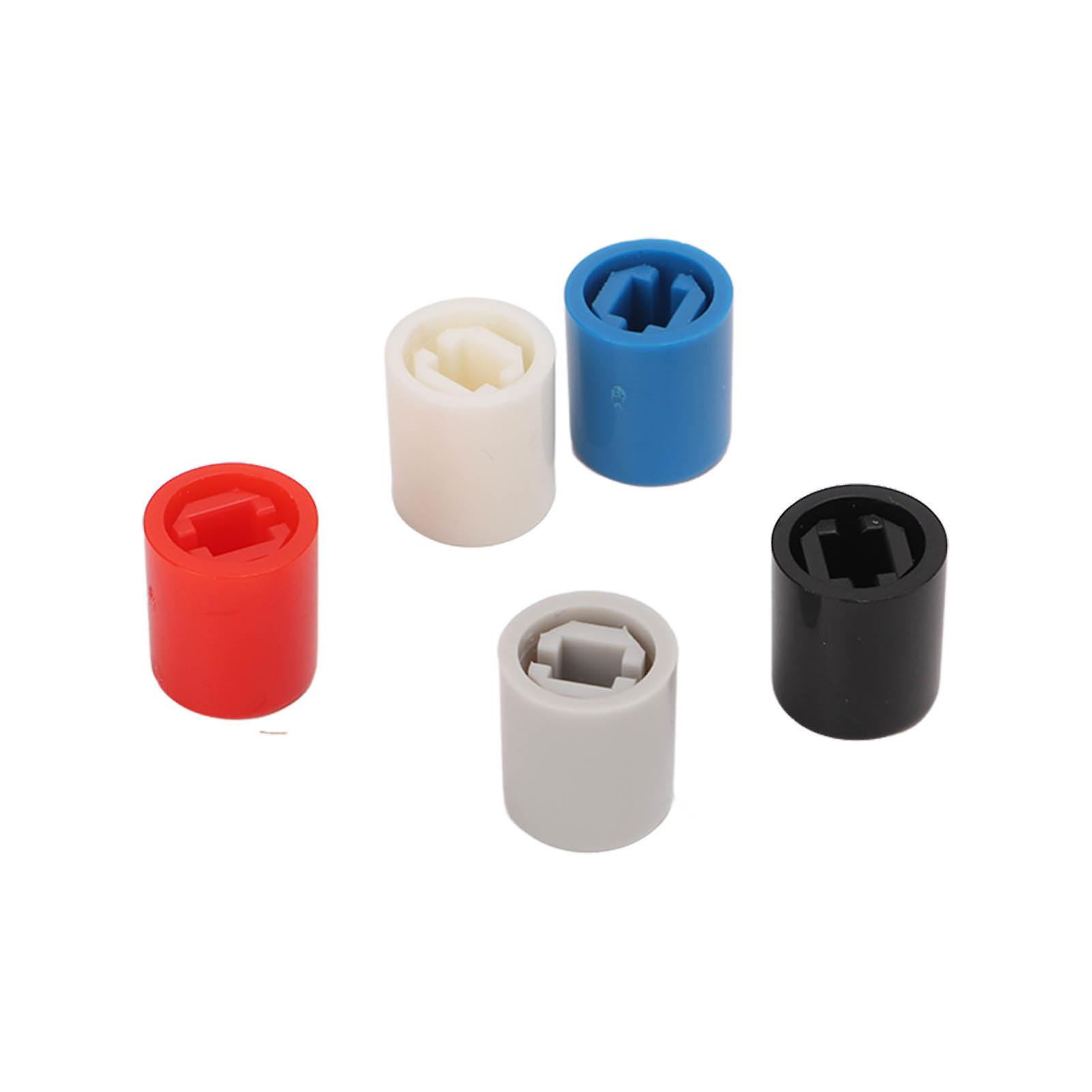250PCS Push Button Caps ABS Plastic 6 Pin Power Self Locking Switch Caps Multiple Colors 