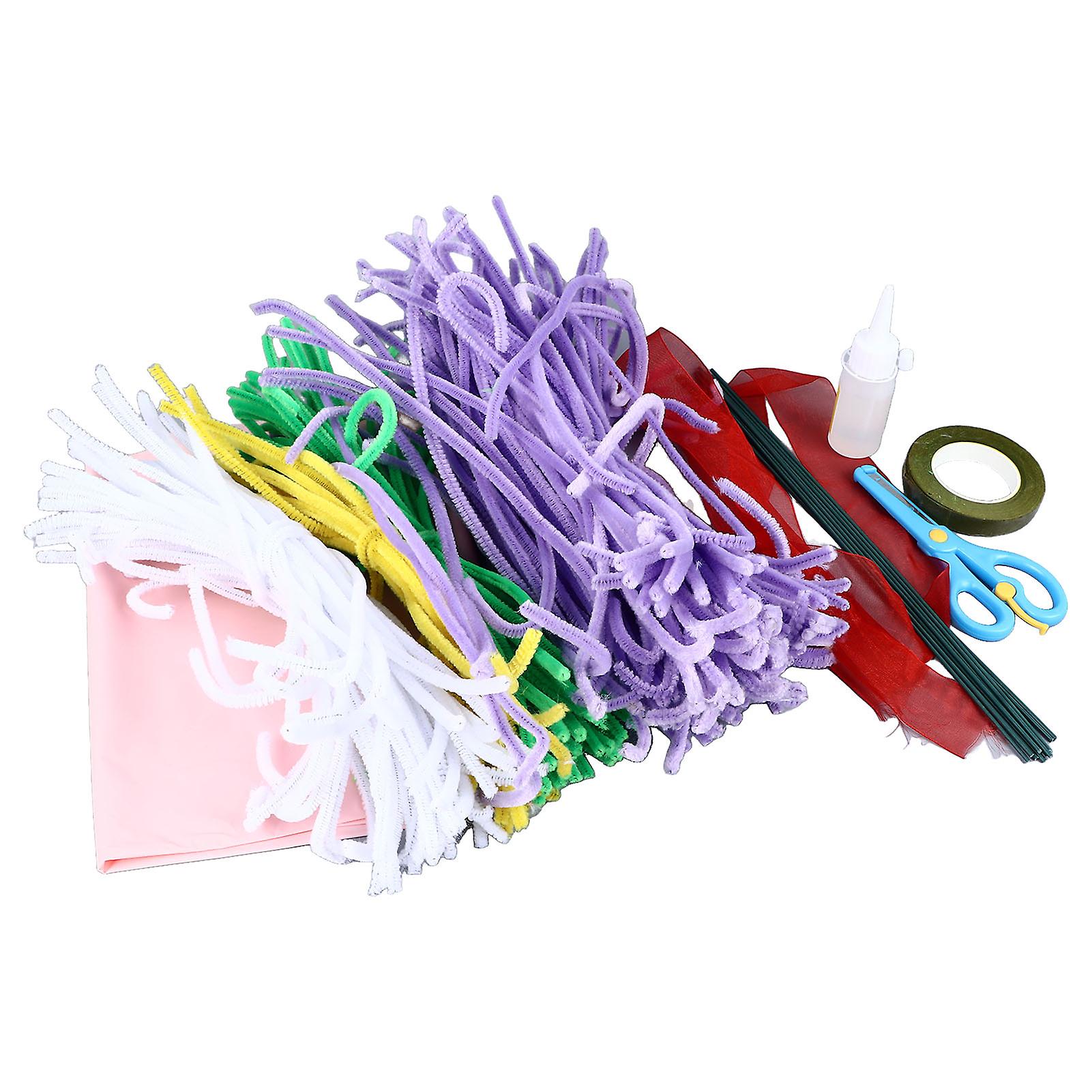 Craft Essentials: 170Pcs Pipe Cleaners in 4 Colors for Creative DIY Art Projects