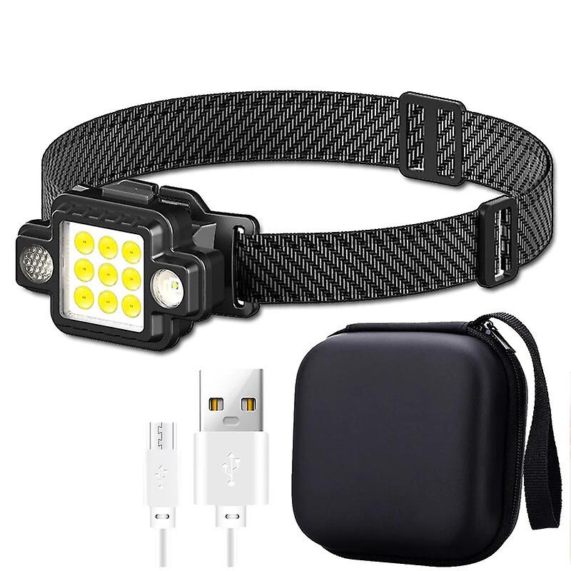 Multifunctional Cob+xpg Headlamp,head Mounted Usb Type-c Charging Led Flashlight,magnetic Work Lamp,night Riding Headlight