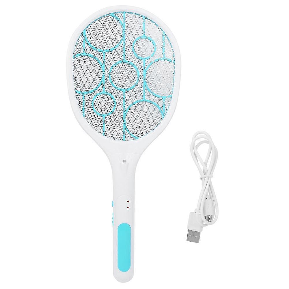 Handheld LED Electric Mosquito Fly Swatter Zapper Killer Bug Insect Racket USB Charging