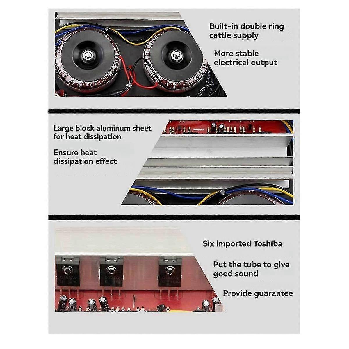 Home Power Amplifier 5.1 Bluetooth Bassverstärker HIFI Digitale Audioverstärker FM USB Fernbedienung EU-STECKER