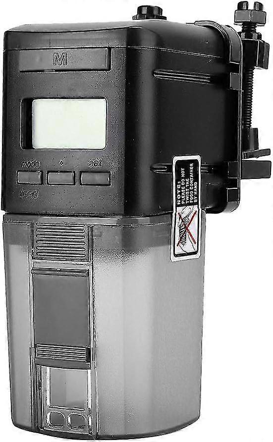 Automatic fish feeder with LCD display and food time setting suitable for aquariums