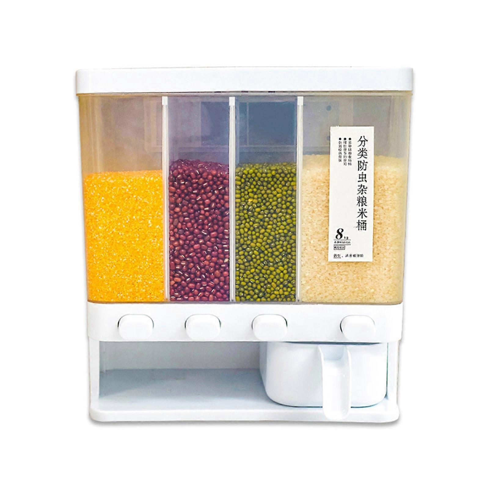 Storage Box Transparent Classification Press Button Removable Cover Storage Tanks for Kitchen