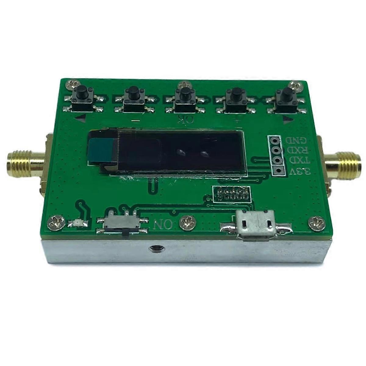 6G RF Digital Programmable Attenuator 30DB Step 0.25 RF Module LF-6GHz 30DB Step Size 0.25DB OLED Display SMA 0-31.75dB