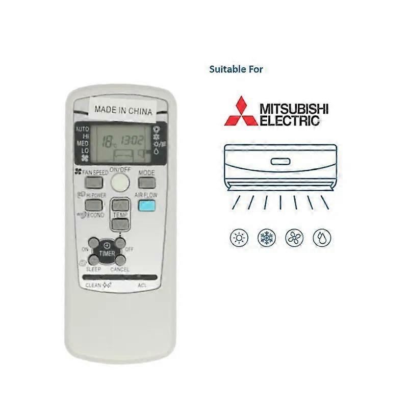 Télécommande Remplacement RLA502A700S Pour Clim Mitsubishi - Compatible SRF50ZMXA-S, SRK35ZSA-W, Etc.